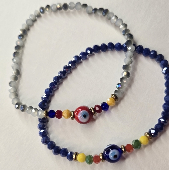 Multicolor Beaded Eye Bracelet Set(2) - Picture 10 of 11